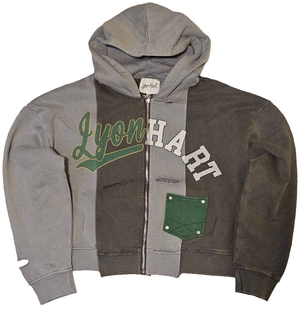 Shades of Grey Cropped Hoodie