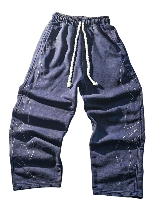 LyonHart Distressed Flame Stitch Sweatsuit