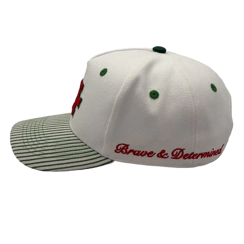 5 Panel Striped Snapback