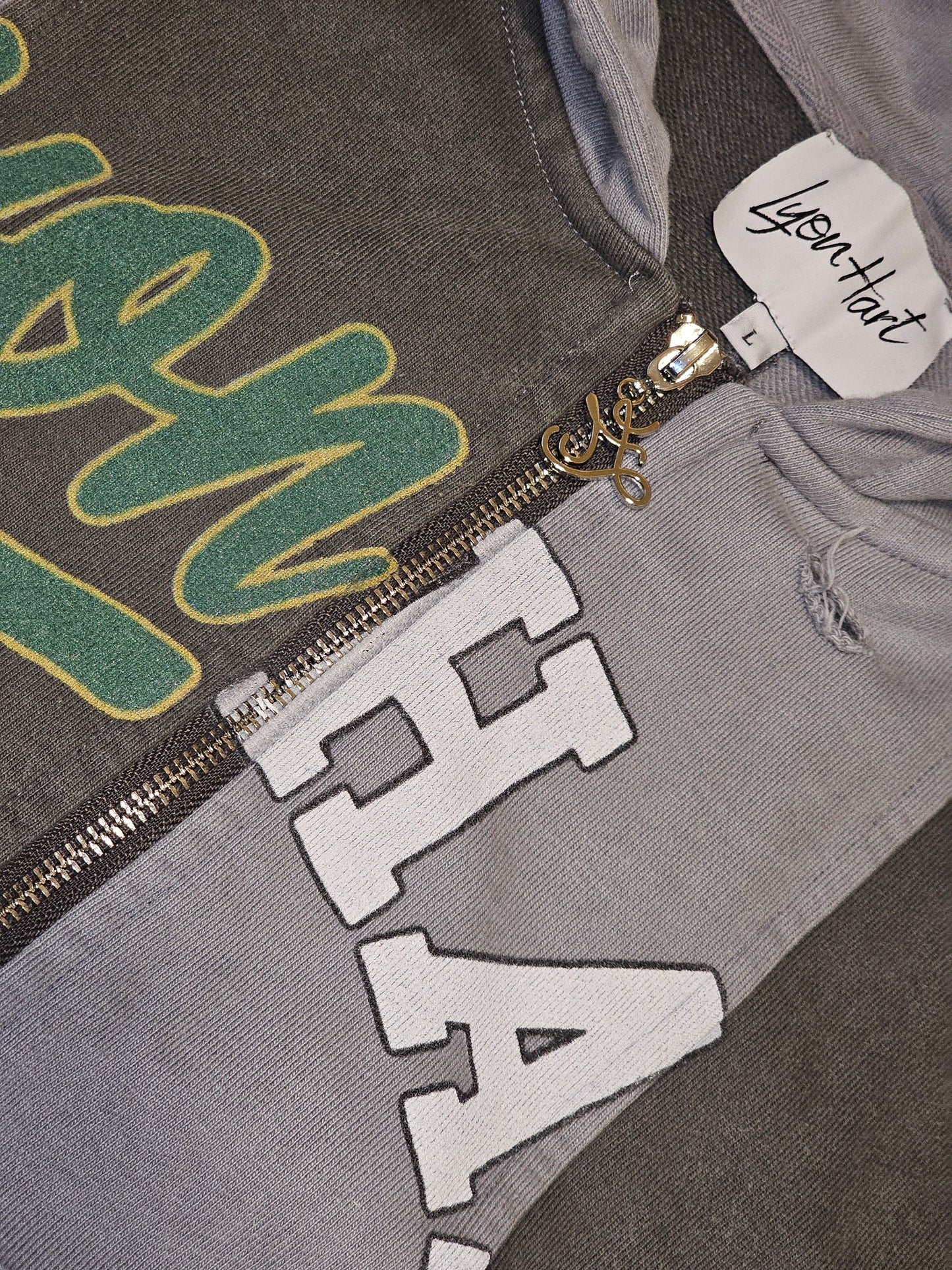 Shades of Grey Cropped Hoodie