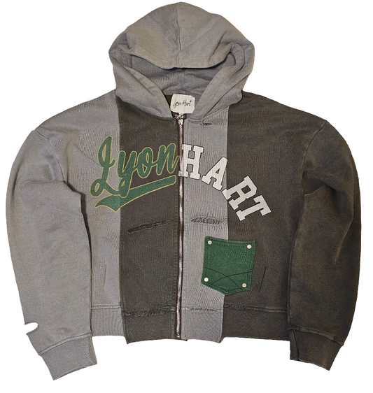Shades of Grey Cropped Hoodie