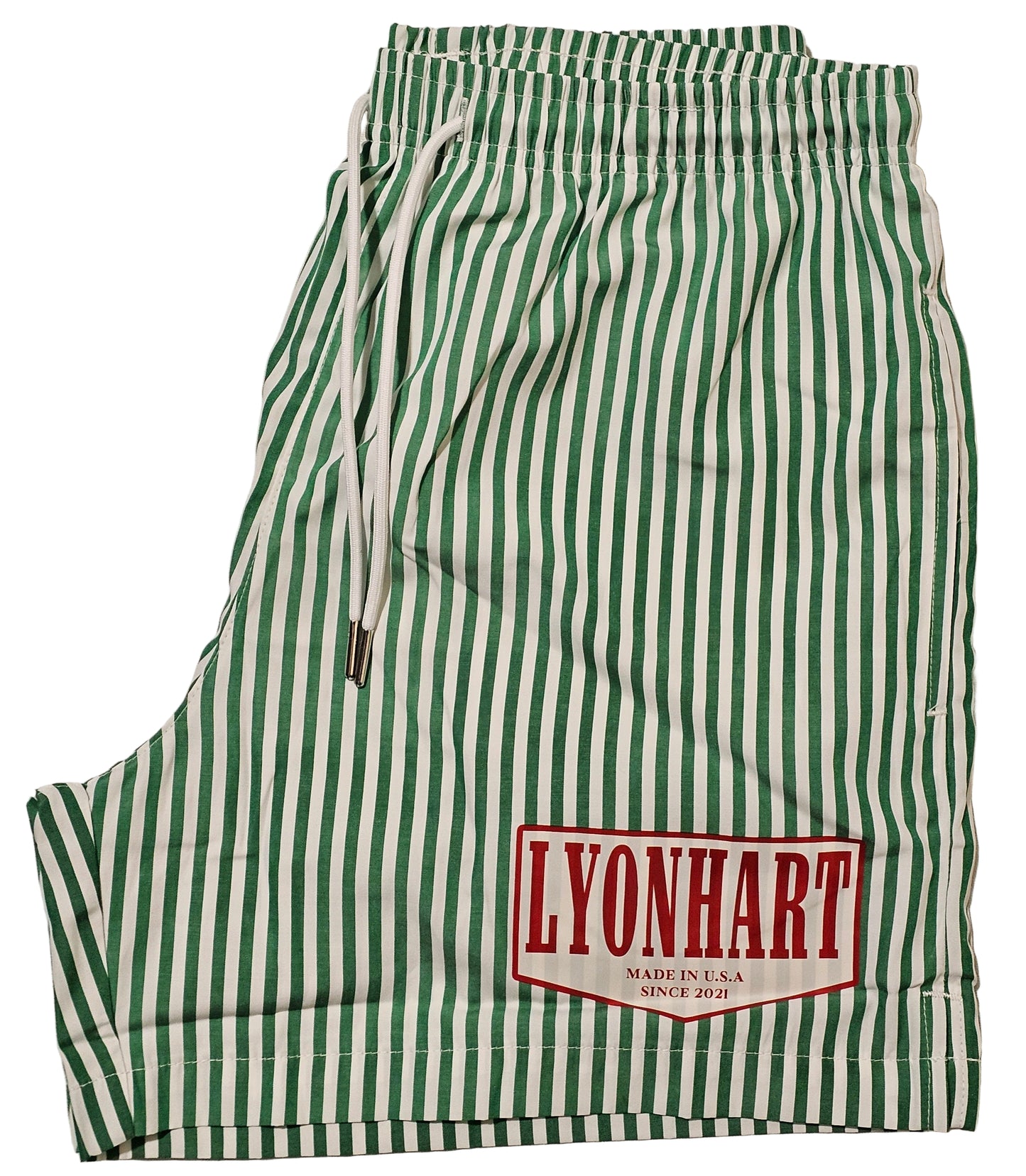 LyonHart Evergreen/Midnight Strip Shorts