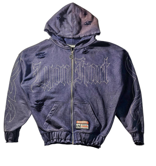 LyonHart Distressed Flame Stitch Sweatsuit