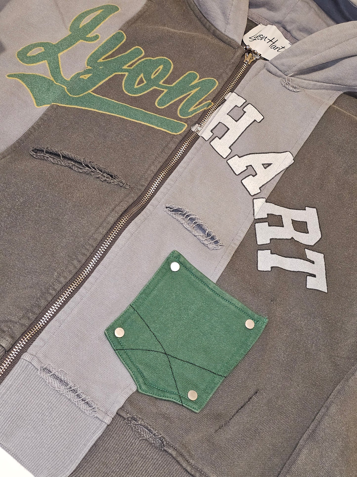 Shades of Grey Cropped Hoodie